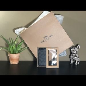 NEW! Coach Grey/Black Sig C iPhone 8 Plus Case